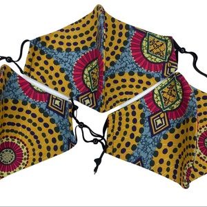 African Ankara Cotton Kids Face Mask Reusable